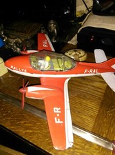 Ancien jouet Joustra avion Super Rallye à friction en métal ( 1950/59 )