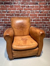 Fauteuil en cuir marron