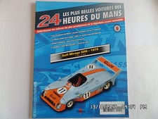 MAGAZINE 24 HEURES DU MANS N°9 GULF MIRAGE GR8 1975
