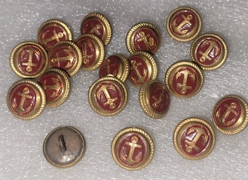 Lot anciens boutons ancre - 18,