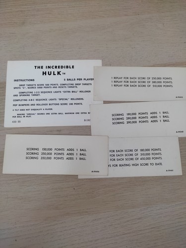 Lot cartes instructions - de,