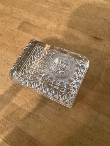 Encrier verre moulé 10x7x4 - verre,