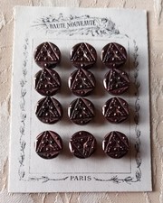 12 ANCIENS BOUTONS VERRE SUR