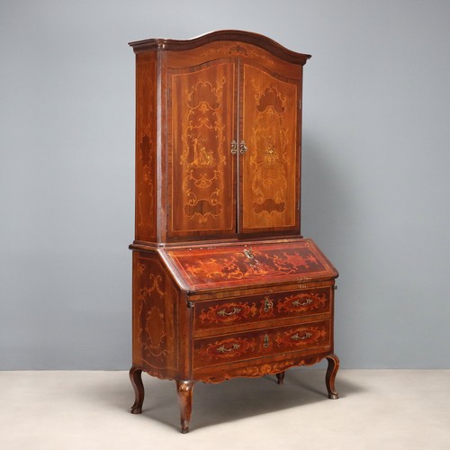 Trumeau ancien noyer incrusté - ancien,