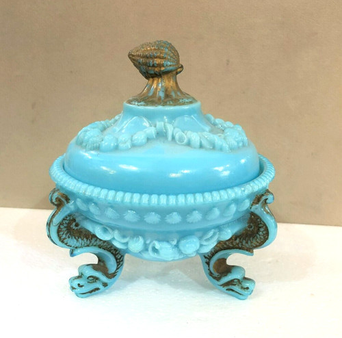 Beurrier opaline signé - beurrier,