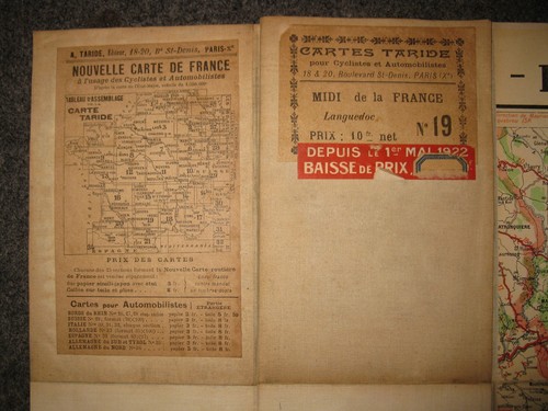 Carte routière ancienne
