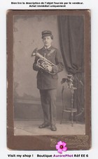 GARÇON MUSICIEN & SON CORNET À PISTONS, INSTRUMENT MUSIQUE, CDV à THANN -EE6