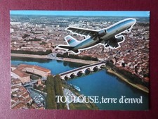 CARTE POSTALE AVIATION POST CARD TOULOUSE AEROSPATIALE AIRBUS AIR INTER GARONNE