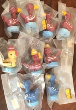 Vtg Wooden Ornaments Pair of