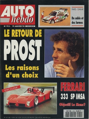 Auto hebdo 915 01 1994 - auto, 19/01/1994
