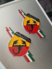 2x Emblème Fiât ABARTH Sport  11,3X6cm avec Adhésif Logo Sport 595 695 124