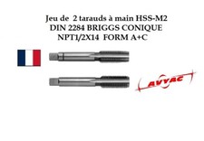 Jeu de  2 tarauds à main