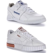 Puma Cali Dream Lth Classique Basse En Cuir Femme Baskets Blanches UK 3 - 9