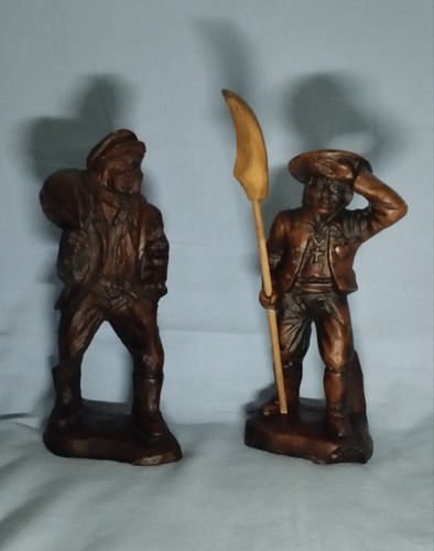 Paire statuettes résine - de,