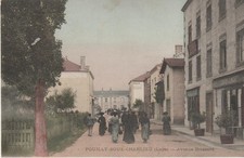 CPA  42 (Loire) POUILLY sous CHARLIEU / L' AVENUE BROSSARD / ANIMEE