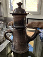Grande Cafetière Grés Marron Vallauris signé Jean Marais