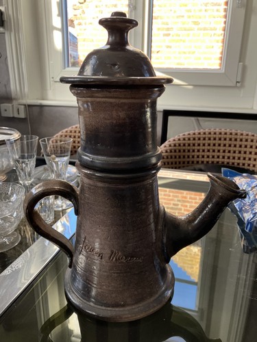 Grande cafetière grés - grés, marron