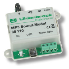 Uhlenbrock 38110 - Module Son MP3 Câble USB, Haut-Parleur, Bouton Neuf