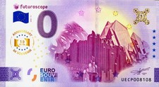 86 FUTUROSCOPE 11, Pavillons, 2025, Anniversaire, Billet Euro Souvenir