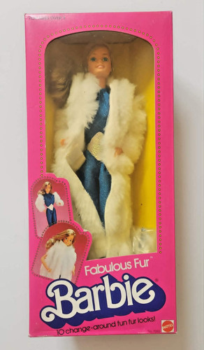 1983 fabulous fur barbie rare - fur,
