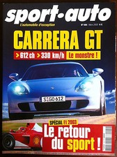 SPORT AUTO n°494; Carrera GT/ Spécial F1/ Audi TT V6/ Rouler sportive l'hiver