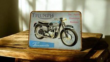 plaque métal vintage Triumph Bonneville 