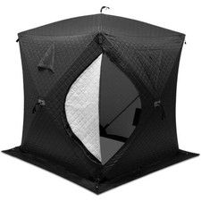 Tente de camping tente sauna 1-2 personnes étanche 180 x 180 x 210 cm GI92 noir