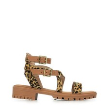 Sandales Nu Pieds Les Tropéziennes by M Belarbi femme Hursulapo Léopard Cuir A