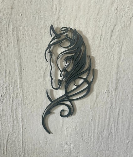 Tête cheval tribal mural - tête,