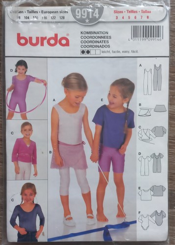Patron burda 9914 tenue danse - patron,
