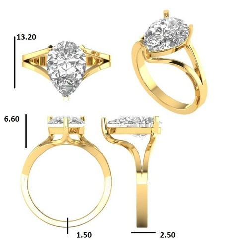 Bague solitaire fiançailles - bague,