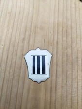  chiffres Romain Métal émaillé Bombé carillon pendule horloge clock Chiffre 3