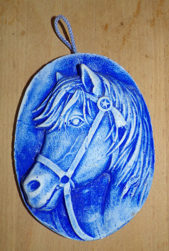 Plaque plâtre cheval - plâtre,