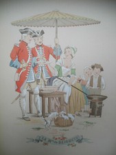 Lithographie aquarellée - La