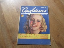 MAGAZINE CONFIDENCES 70 septembre 1939 histoires vraies mode coeur