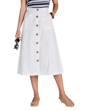 Jupe en Jean Boutonnée Longue