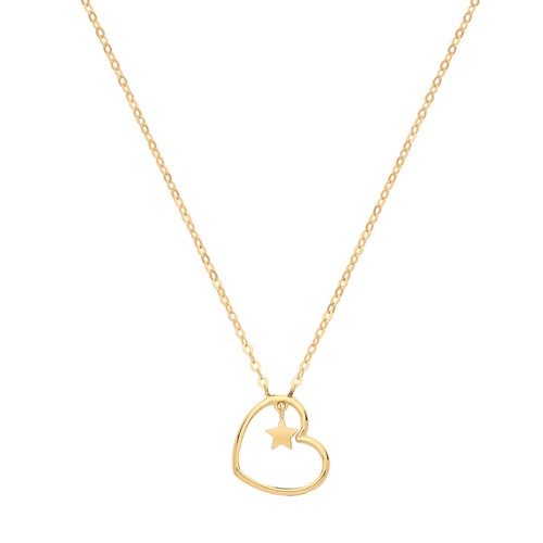 Collier court femme - court, coeur