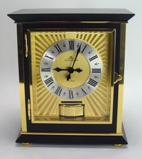 Horloge de table pendule noire Jaeger LeCoultre Atmos Royale bon état