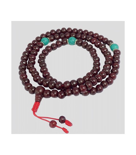 Mala tibétain bois rose - bois, de