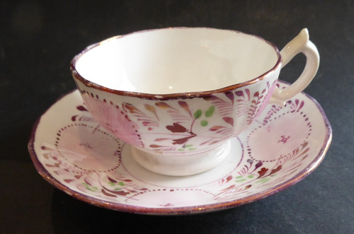 Tasse faience anglaise lustre - faience,