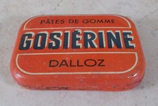 Antique drugs tin box Gum Paste GOSIERINE advertising metal France vintage 1960