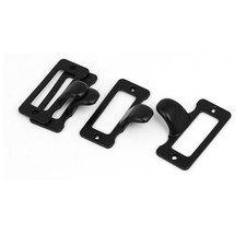 Cabinet tiroir porte-étiquette Châssis Etiquette Poignées Noir 48mm x 22mm 4PCS