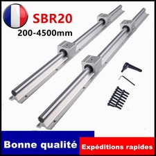 SBR20 rail de Glissière guidage Linéaire 200-4500mm +SBR16UU Roulement Bloc DIY