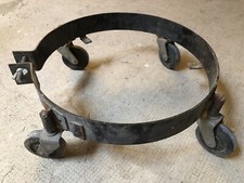 Chariot porte-fût rouleur réglable manutention plateau bidons tonneaux  bacs