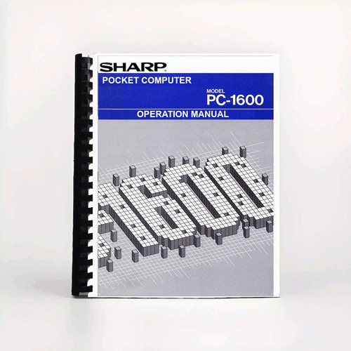 Manual for sharp 1600 - manual,