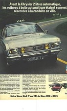 PUBLICITE 1973   SIMCA