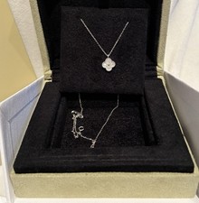 Collier Trèfle Or Blanc Et