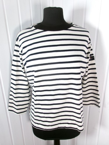 Pull marinière beige rayé