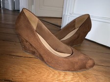 Escarpins compensés Anne field marron / camel T.39