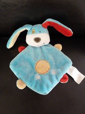 L6- DOUDOU PLAT  KIMBALOO LA HALLE CHIEN LAPIN BLEU ROUGE JAUNE - EXCELLENT ETAT